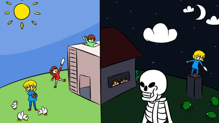 Imagem oficial do jogo Build & Survive no Roblox