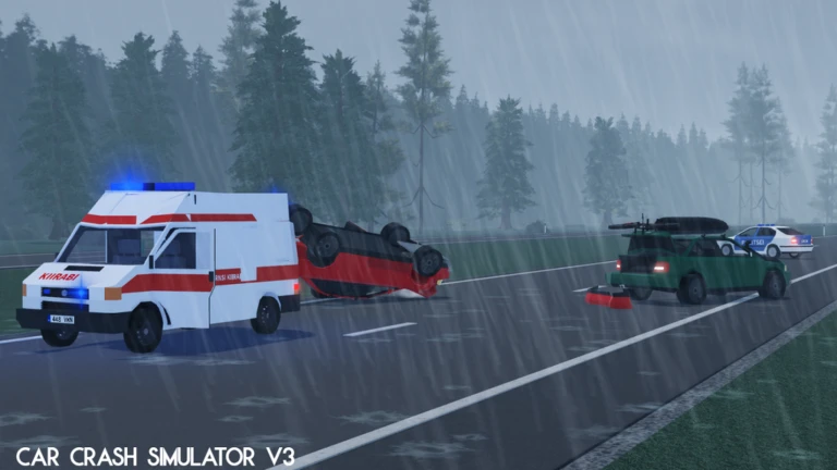 Imagem oficial do jogo Car Crash Simulator V3 no Roblox