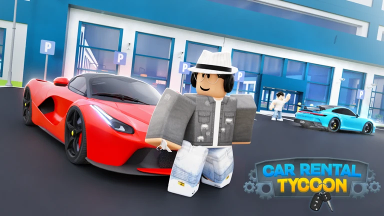 Imagem oficial do jogo Car Rental Tycoon no Roblox