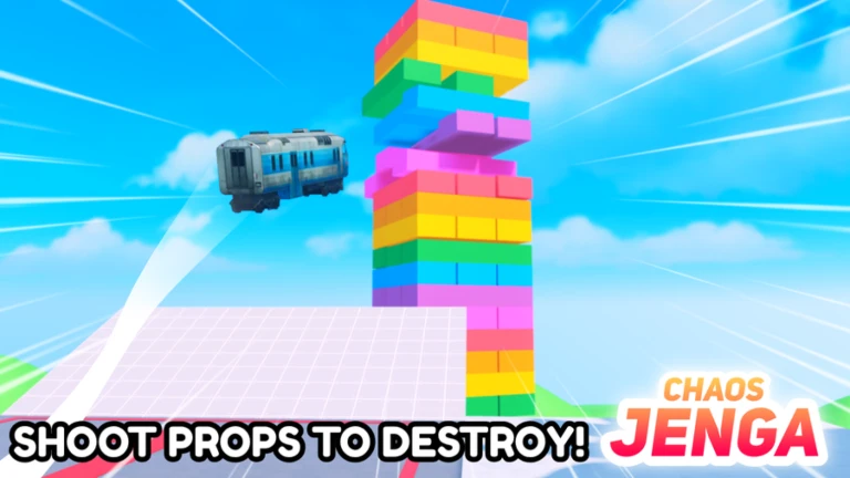 Imagem oficial do jogo Chaos Jenga no Roblox