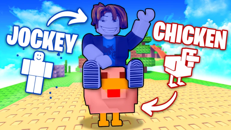 Imagem oficial do jogo Chicken Jockey no Roblox