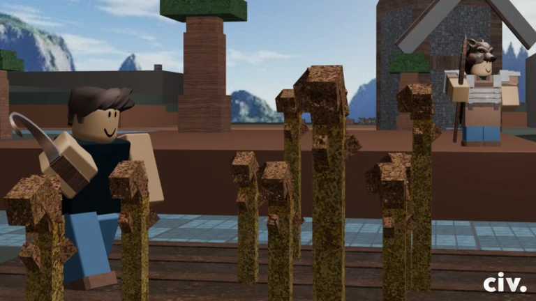 Imagem oficial do jogo civilization survival game no Roblox