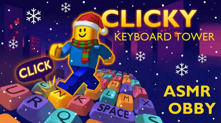 Imagem oficial do jogo Clicky Keyboard Tower no Roblox