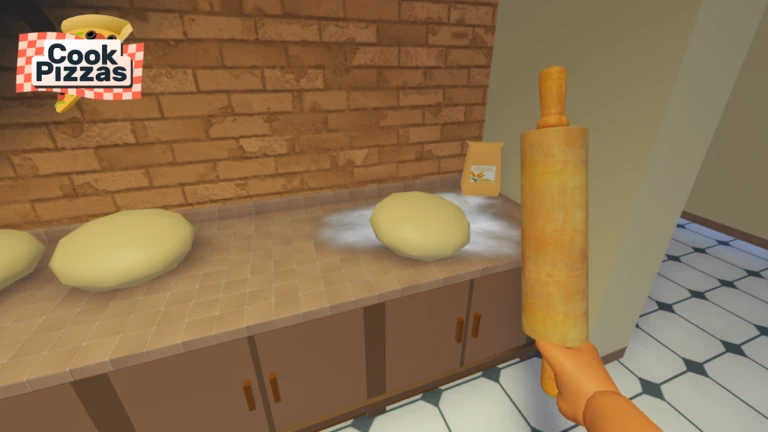 Imagem oficial do jogo Cook Pizzas no Roblox