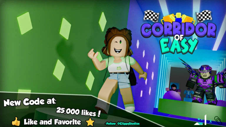 Imagem oficial do jogo Corridor of Easy! no Roblox