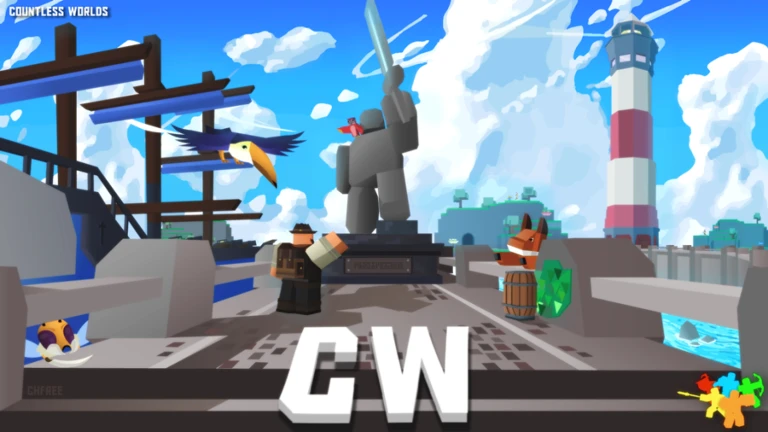Imagem oficial do jogo Countless Worlds no Roblox