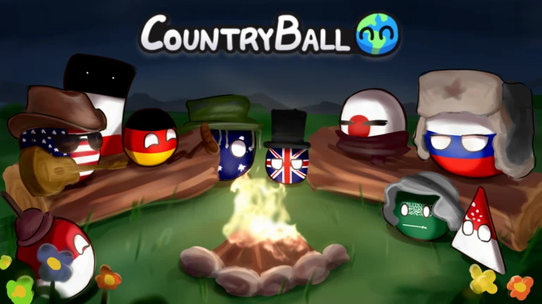 Imagem oficial do jogo Countryball World no Roblox