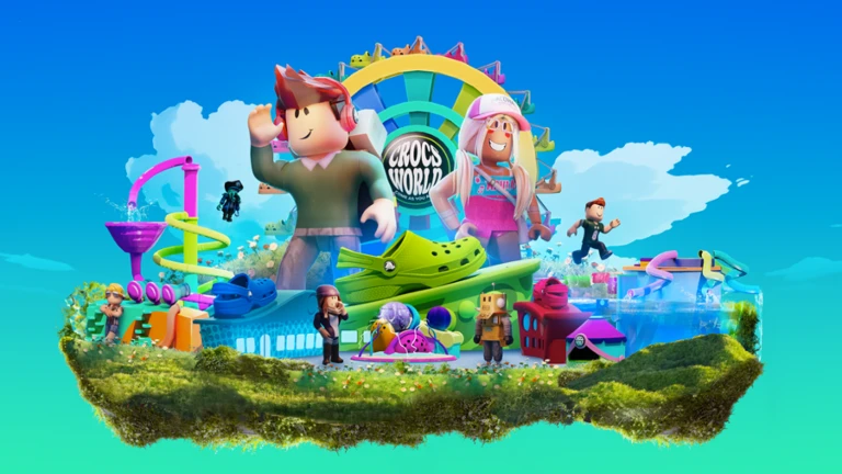 Imagem oficial do jogo Crocs World Tycoon no Roblox