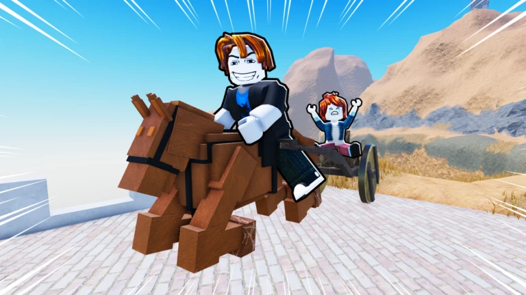 Imagem oficial do jogo Dangerous Horse Riding no Roblox