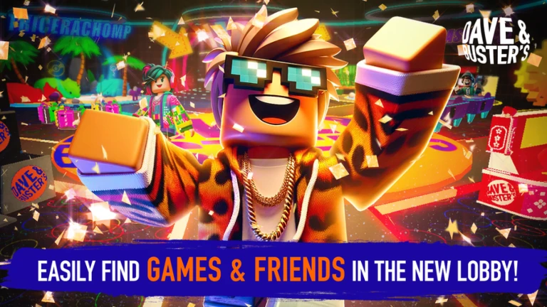 Imagem oficial do jogo DAVE & BUSTER’S WORLD no Roblox