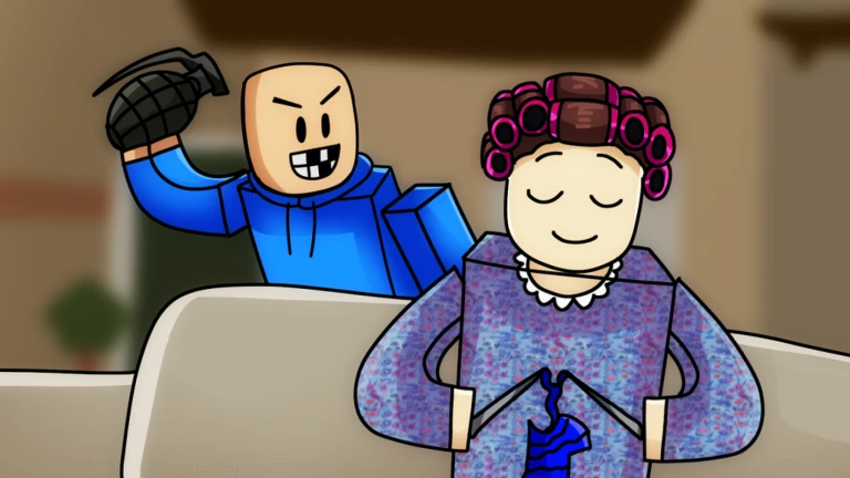 Imagem oficial do jogo Destroy Grandma no Roblox