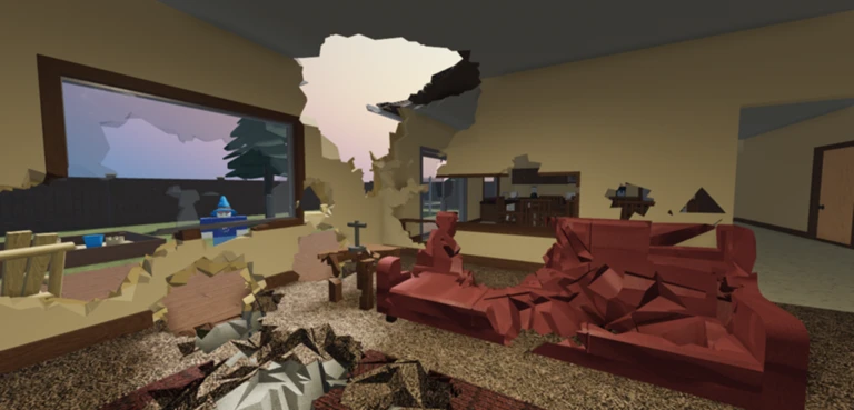 Imagem oficial do jogo Destruction Physics no Roblox