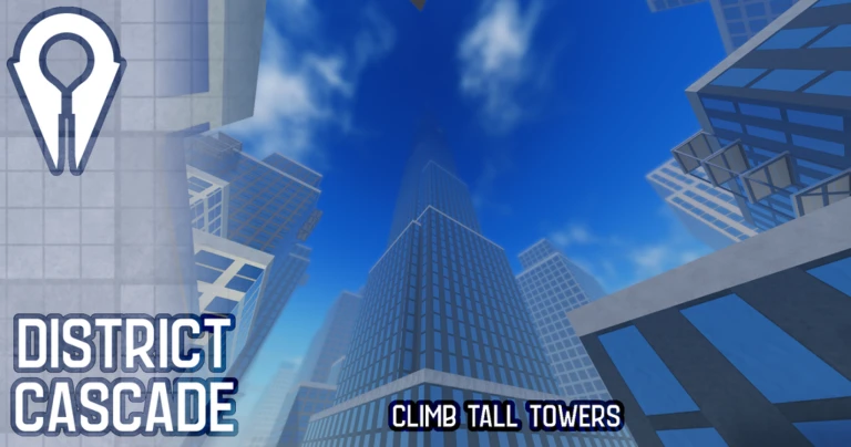 Imagem oficial do jogo District Cascade no Roblox