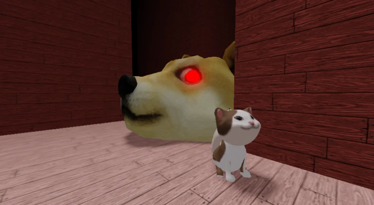 Imagem oficial do jogo Doge Head Escape no Roblox