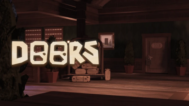 Imagem oficial do jogo DOORS no Roblox