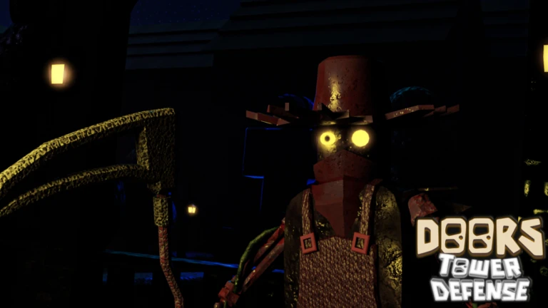 Imagem oficial do jogo Doors Tower Defense no Roblox