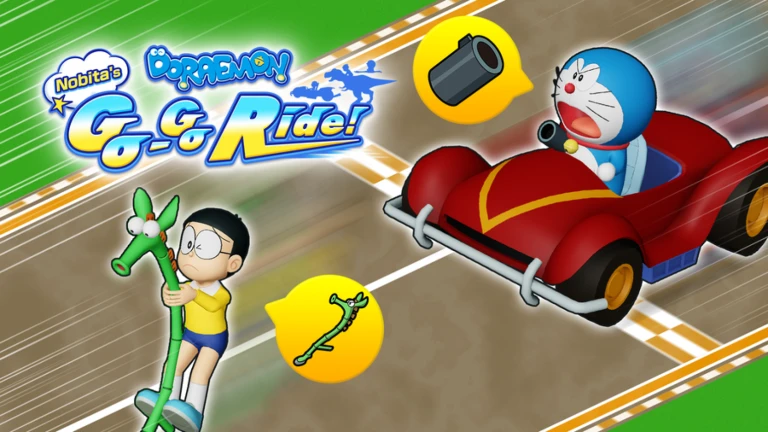 Imagem oficial do jogo Doraemon Nobitaʼs Go-Go Ride! no Roblox