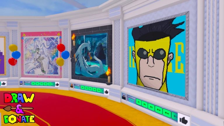 Imagem oficial do jogo Draw & Donate no Roblox