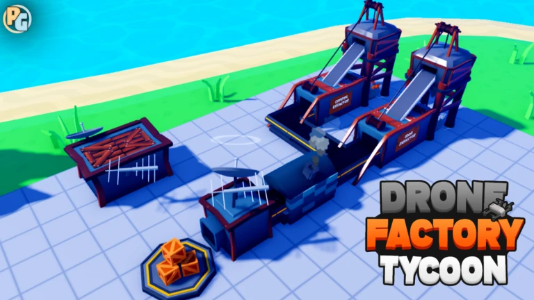 Imagem oficial do jogo Drone Factory Tycoon no Roblox