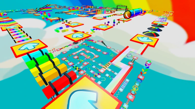 Imagem oficial do jogo Epic Rainbow Obby no Roblox