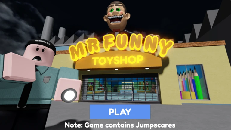 Imagem oficial do jogo Escape Mr Funny's ToyShop! (SCARY OBBY) no Roblox