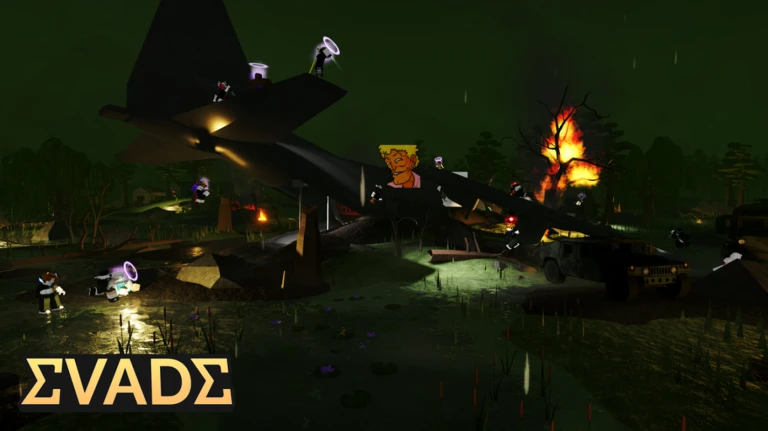 Imagem oficial do jogo Evade Testing no Roblox