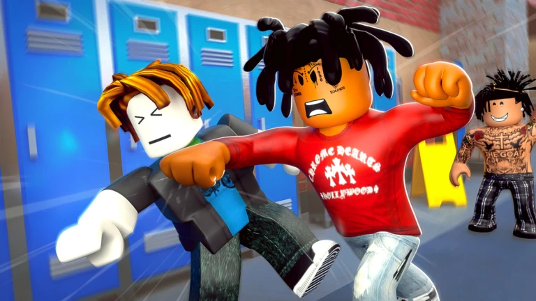Imagem oficial do jogo fight in a school no Roblox