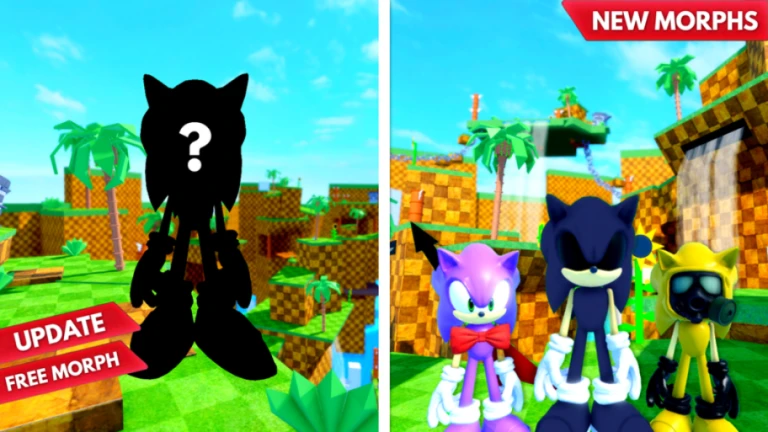 Imagem oficial do jogo Find The Sonic Morphs! no Roblox