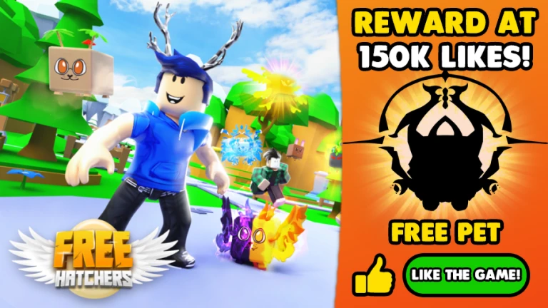 Imagem oficial do jogo Free Hatchers no Roblox