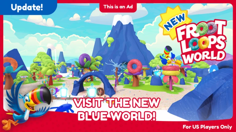 Imagem oficial do jogo Froot Loops World no Roblox