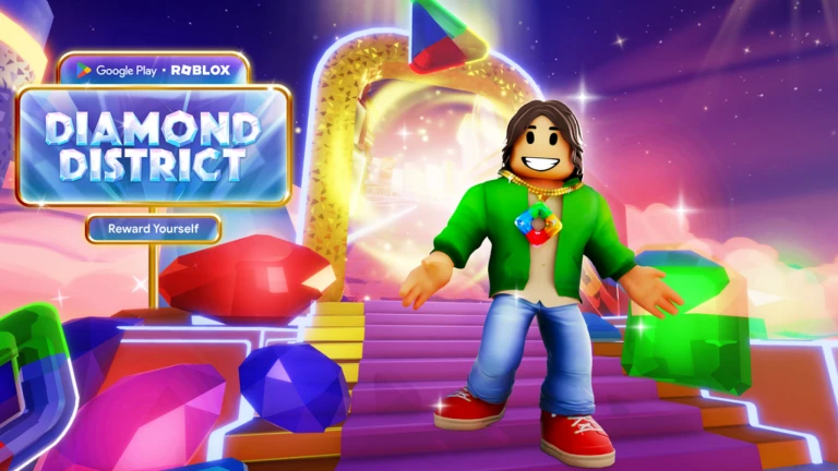 Imagem oficial do jogo Google Play’s Diamond District no Roblox