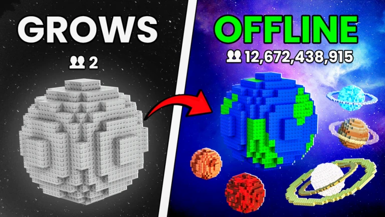 Imagem oficial do jogo Grow a Galaxy no Roblox