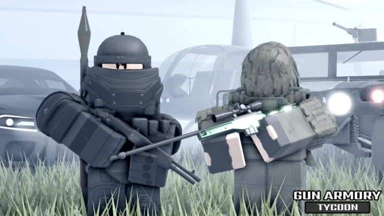 Imagem oficial do jogo Gun Armory Tycoon no Roblox