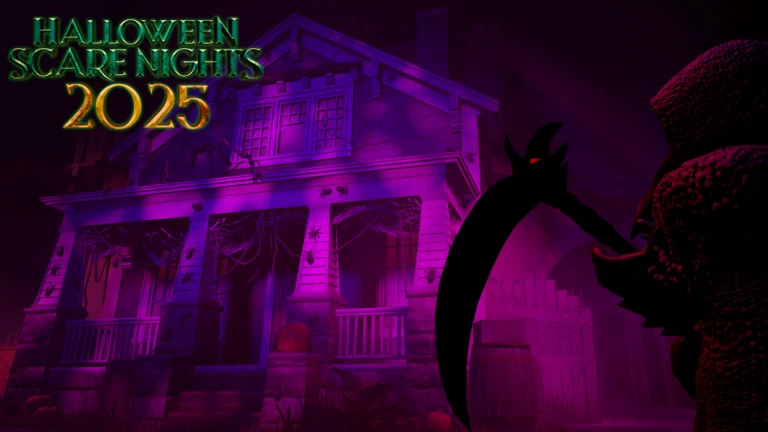 Imagem oficial do jogo Halloween Scare Nights 2025 no Roblox