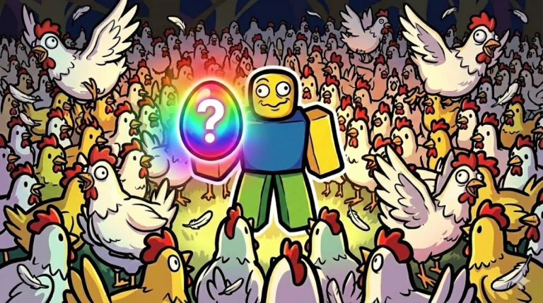 Imagem oficial do jogo Hatch 1 Million Chickens no Roblox