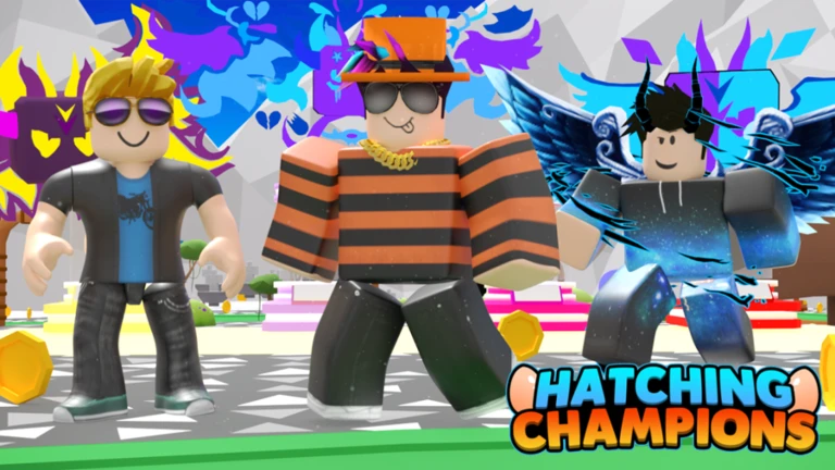 Imagem oficial do jogo Hatching Champions! no Roblox