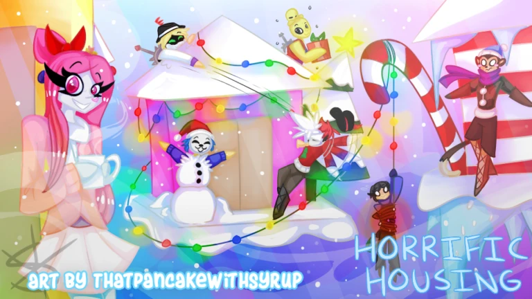 Imagem oficial do jogo Horrific Housing no Roblox
