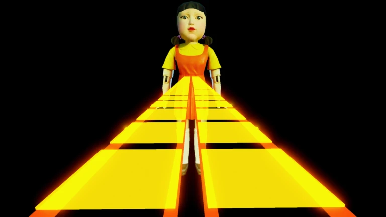 Imagem oficial do jogo Impossible Glass Bridge Obby! (Squid Game) no Roblox