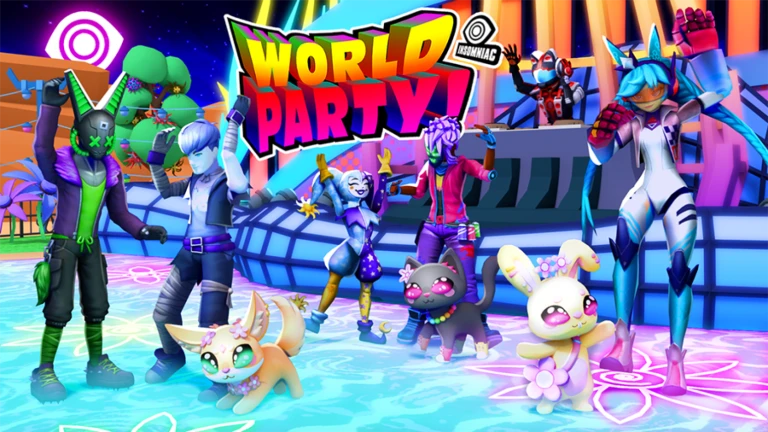 Imagem oficial do jogo Insomniac World Party no Roblox