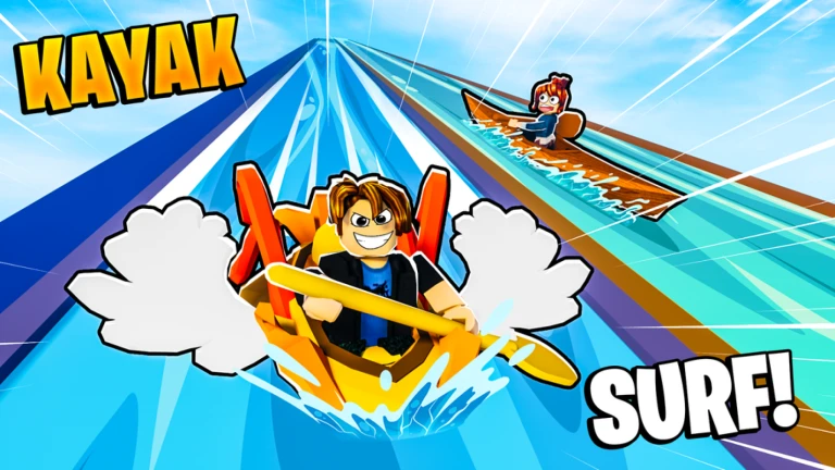 Imagem oficial do jogo Kayak and Surf no Roblox
