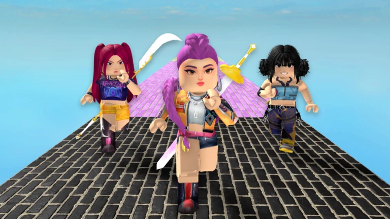 Imagem oficial do jogo KPop Demon Hunters Speed Clicker no Roblox