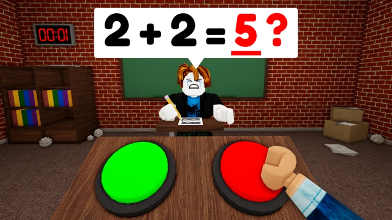 Imagem oficial do jogo Math Murder no Roblox