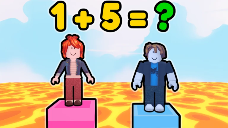 Imagem oficial do jogo Math Tower Race no Roblox