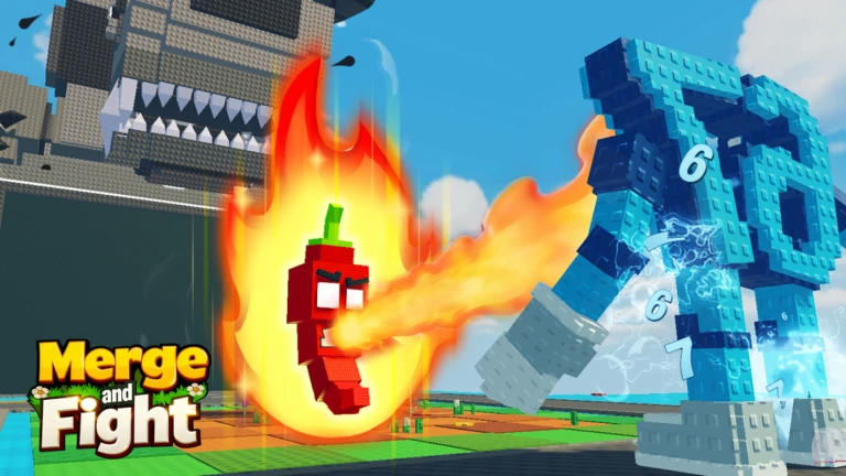 Imagem oficial do jogo Merge and Fight no Roblox