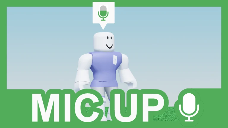 Imagem oficial do jogo MIC UP no Roblox