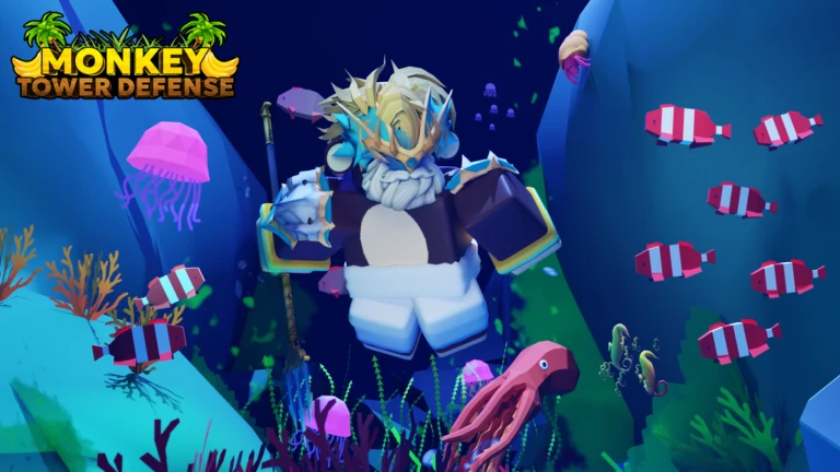 Imagem oficial do jogo Monkey Tower Defense no Roblox