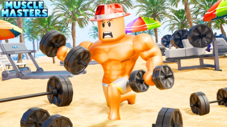 Imagem oficial do jogo Muscle Masters no Roblox