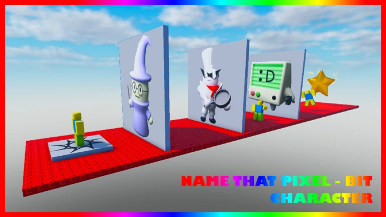 Imagem oficial do jogo Name that Pixel-bit Character no Roblox