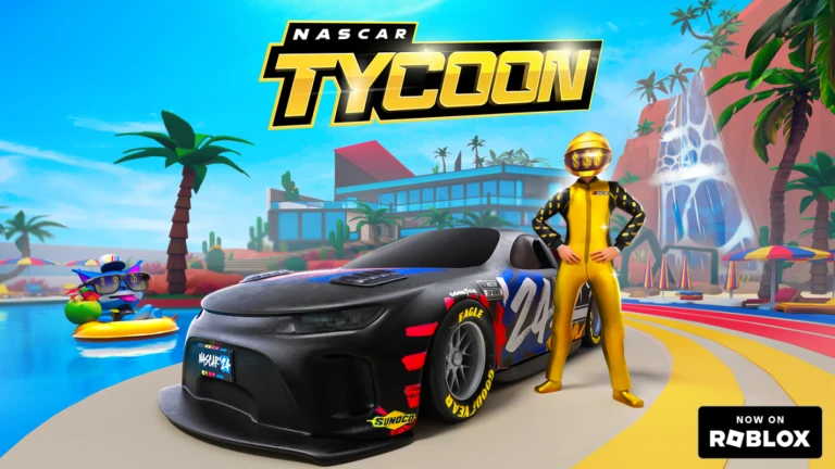 Imagem oficial do jogo NASCAR TYCOON no Roblox