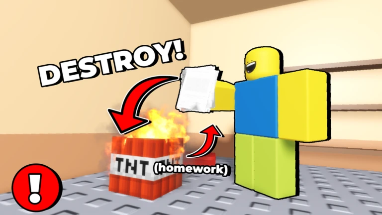 Imagem oficial do jogo NO MORE HOMEWORK! no Roblox